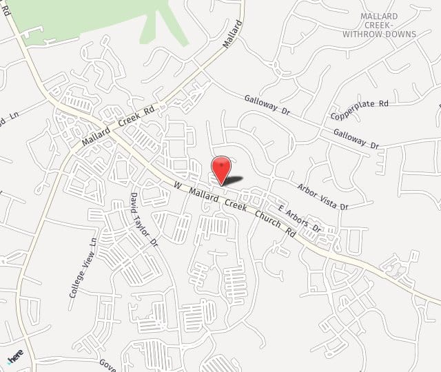 Location Map: 2325 W Arbors Drive Charlotte, NC 28262